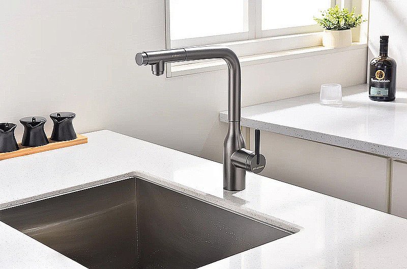 Смеситель для кухни Paulmark Viper Vi213105-GM беретта купить в интернет-магазине сантехники Sanbest