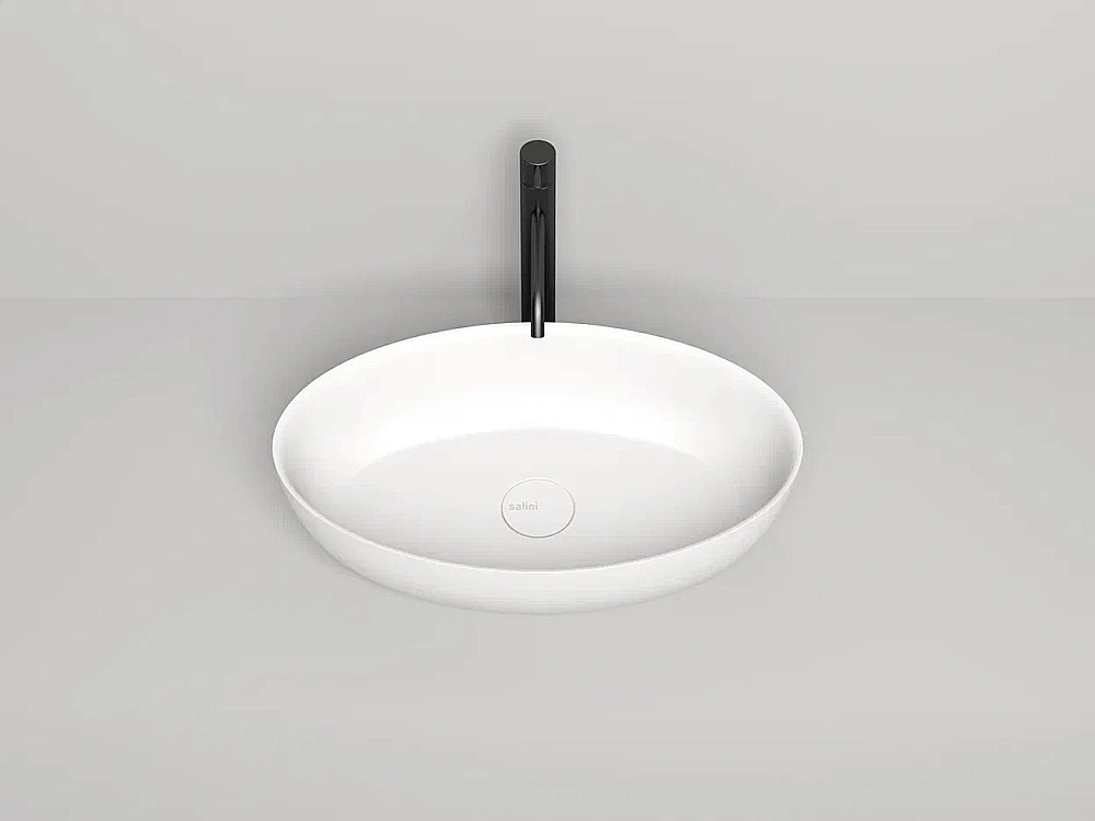 Раковина накладная Salini ALDA 01 110621M 58 из искусственного камня S-Stone, белая матовая купить в интернет-магазине Sanbest