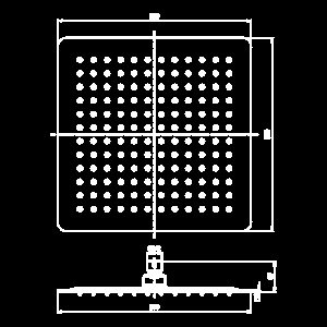 Верхний душ Elghansa Overhead shower MQ-230 нержавеющая сталь купить в интернет-магазине сантехники Sanbest