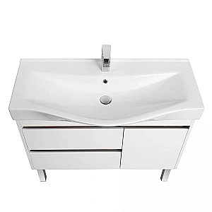 Тумба с раковиной Акватон Нортон 100 белая для ванной в интернет-магазине Sanbest