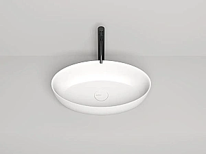 Раковина накладная Salini ALDA 01 110621M 58 из искусственного камня S-Stone, белая матовая купить в интернет-магазине Sanbest