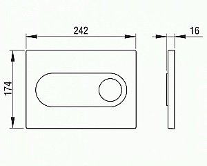 Кнопка для инсталляции Pestan Onyx 40006363 купить в интернет-магазине сантехники Sanbest