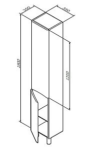Пенал AM.PM Like M80CSL0356WG 35 белый глянцевый для ванной в интернет-магазине сантехники Sanbest