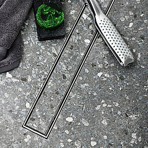 Душевой лоток PAINI Klasik CH850KN 85 с рамкой, хром купить в интернет-магазине Sanbest