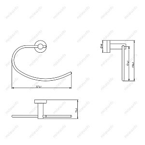 Полотенцедержатель Melana MLN-866009 сатин/хром купить в интернет-магазине сантехники Sanbest