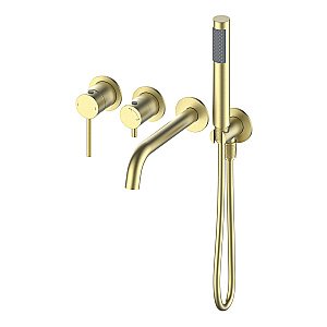 Смеситель для ванны встраиваемый WONZON & WOGHAND STICK, Брашированное золото (WW-889017-BG) купить в интернет-магазине сантехники Sanbest