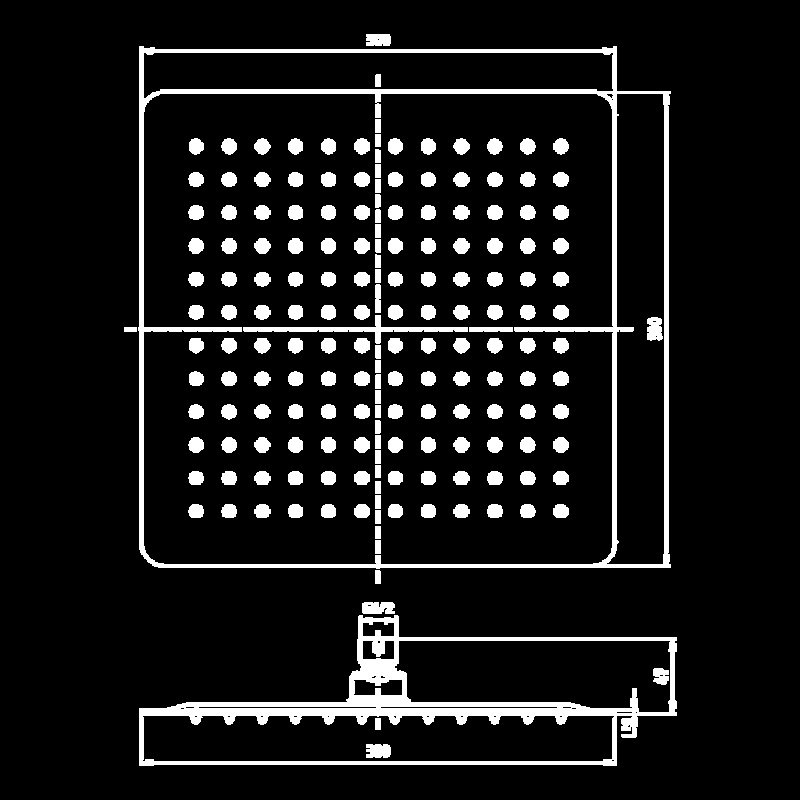 Верхний душ Elghansa Overhead shower MQ-230 нержавеющая сталь купить в интернет-магазине сантехники Sanbest