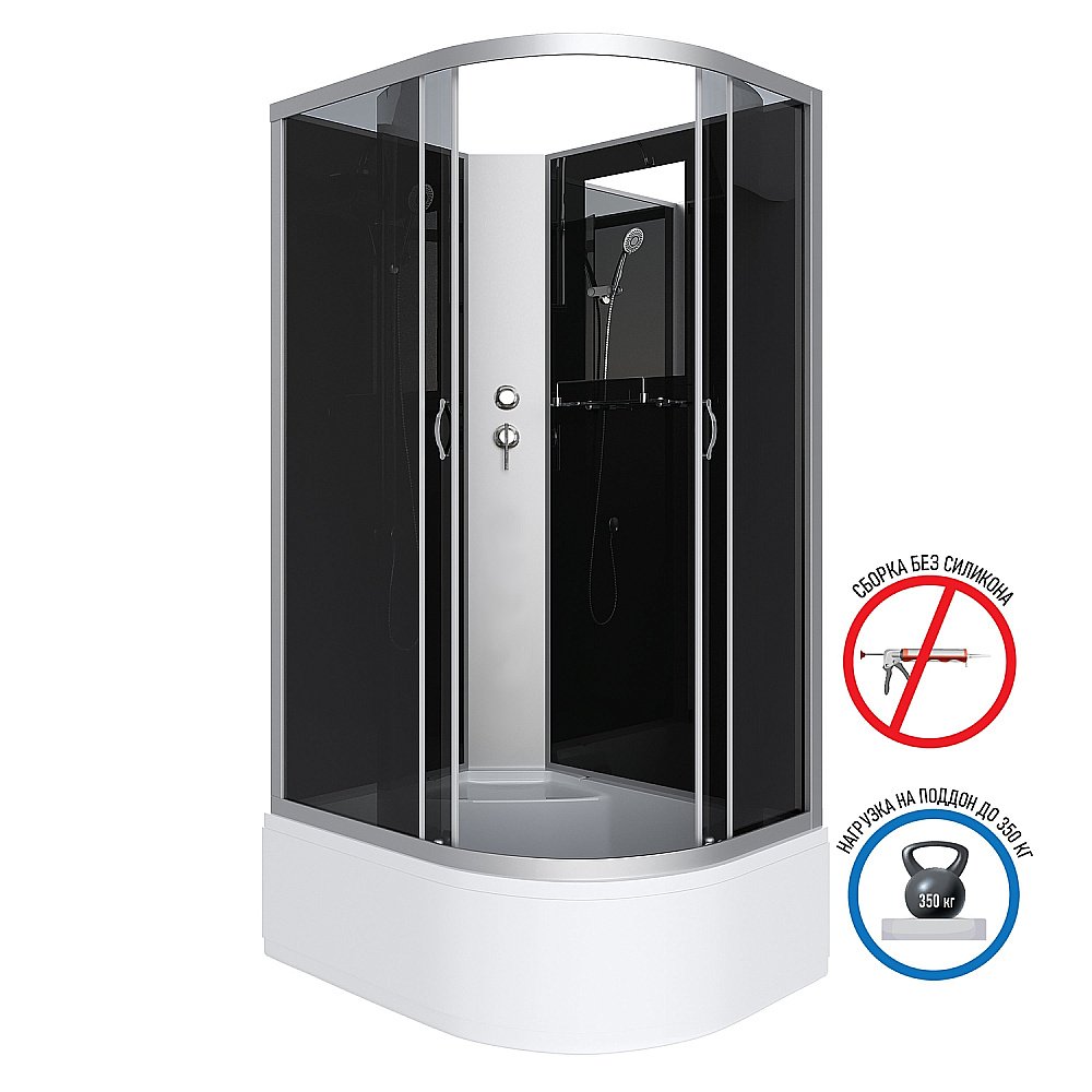 Душевая кабина Niagara Classic NG-2510-14BK 120х80 купить в интернет-магазине Sanbest