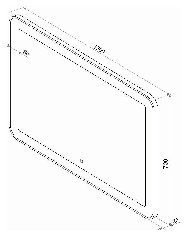 Зеркало Континент Velvette ЗЛП467 120x70 в ванную от интернет-магазине сантехники Sanbest