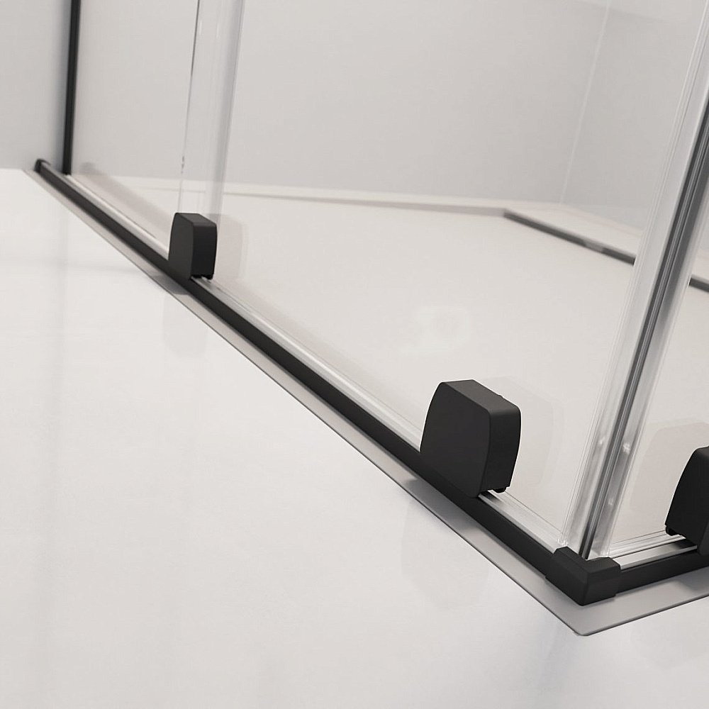 Шторка для ванны Radaway Furo Black PND II 100 стекло прозрачное/профиль черный матовый купить в интернет-магазине Sanbest