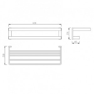 Полка для полотенец Abber WESTEN AA1758 60 хром купить в интернет-магазине сантехники Sanbest