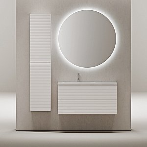 Тумба с раковиной Sancos Folk 100 FL100 Bianco левая/правая для ванной в интернет-магазине Sanbest