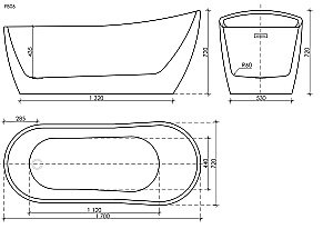 Акриловая ванна Sancos Perla 170х72 FB06 белая купить в интернет-магазине Sanbest