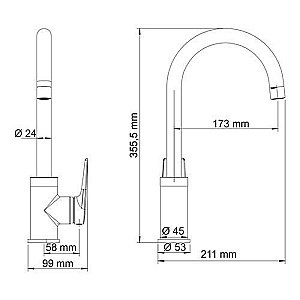 Смеситель для кухни WasserKRAFT Lopau 3207 купить в интернет-магазине сантехники Sanbest