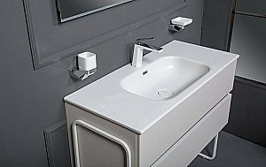 Тумба с раковиной Armadi Art Vallessi 80 белая для ванной в интернет-магазине Sanbest