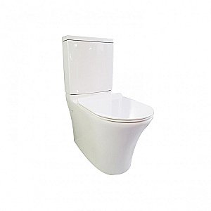 Унитаз напольный Bravat PURA безободковый, с бачком, с крышкой микролифт купить в интернет-магазине Sanbest