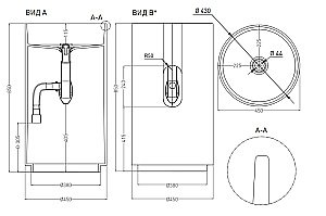 Раковина напольная Salini Armonia 01 130111SM 45 из искусственного камня S-Stone, белая матовая купить в интернет-магазине Sanbest