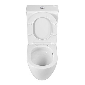 Унитаз-компакт напольный BelBagno Sfera-Tor BB2141CP-TOR/SC+BB2141T белый, безободковый, с крышкой микролифт, с бачком, слив-торнадо купить в интернет-магазине Sanbest
