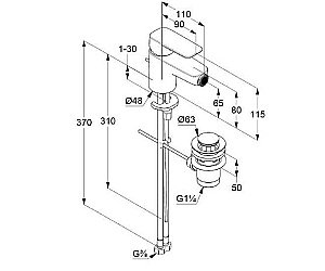 Смеситель для биде Kludi Pure&Style 402160575 купить в интернет-магазине сантехники Sanbest
