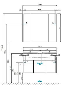 Тумба с раковиной Акватон Беверли 100 белая глянцевая для ванной в интернет-магазине Sanbest