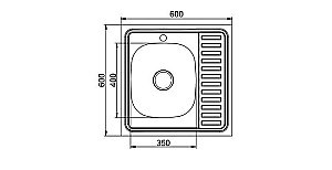Мойка кухонная MIXLINE ML 528014 хром купить в интернет-магазине сантехники Sanbest