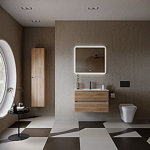 Тумба с раковиной Sancos Urban UR80EG дуб галифакс для ванной в интернет-магазине Sanbest