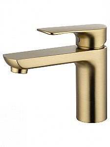 Смеситель для раковины WONZON & WOGHAND Line, Брашированное золото (WW-A40732-BG) купить в интернет-магазине сантехники Sanbest