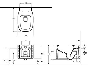 Унитаз подвесной Migliore MARE 32053 золото купить в интернет-магазине Sanbest