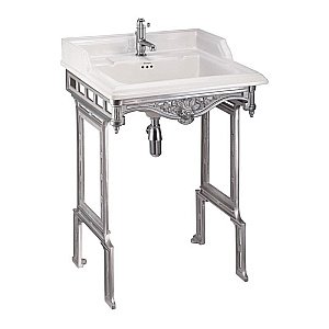 Консоль с раковиной Burlington Classic B15 1TH полированный алюминий для ванной в интернет-магазине сантехники Sanbest