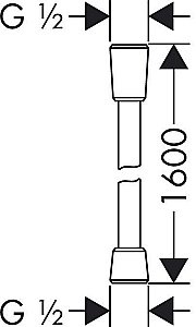 Душевой шланг Hansgrohe Isiflex 28276450 белый купить в интернет-магазине сантехники Sanbest