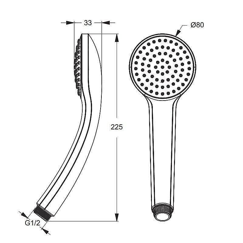 Душевая лейка Ideal Standard IDEALRAIN SOFT B9400AA купить в интернет-магазине сантехники Sanbest