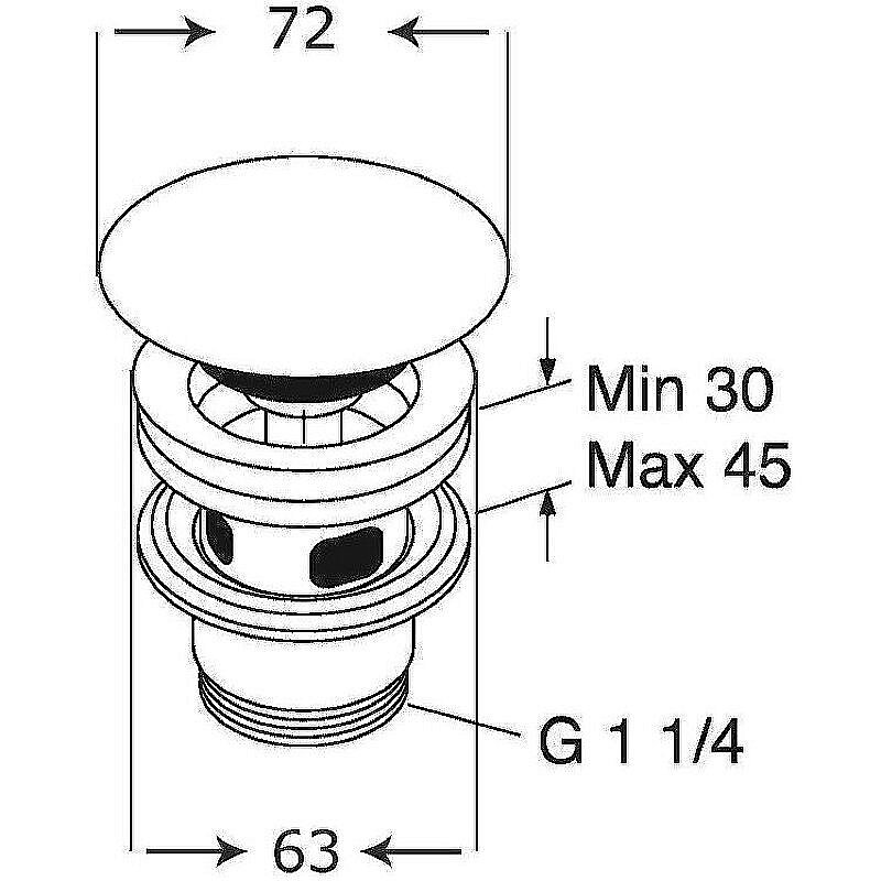 Донный клапан для раковины Villeroy&Boch 8L033401 альпийский белый купить в интернет-магазине сантехники Sanbest