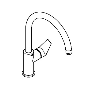 Смеситель для кухни GROHE BauEdge 31233001 хром купить в интернет-магазине сантехники Sanbest