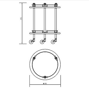 Столик Migliore Cristalia ML.CRS-60.249.DO золото/Swarovski купить в интернет-магазине сантехники Sanbest