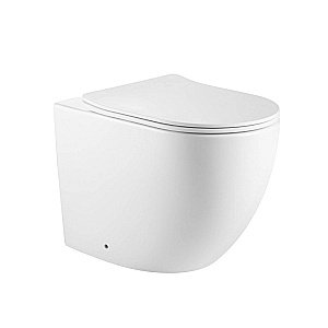 Унитаз напольный Abber Bequem AC1111TMW белый матовый, безободковый, с крышкой микролифт, слив-торнадо купить в интернет-магазине Sanbest