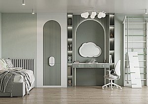 Зеркало Акватон Каспер Облако 1A283602CRE20 белое матовое в ванную от интернет-магазине сантехники Sanbest