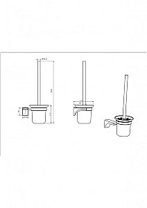 Ершик для унитаза CeramaLux Monelli 70013 черный матовый купить в интернет-магазине сантехники Sanbest