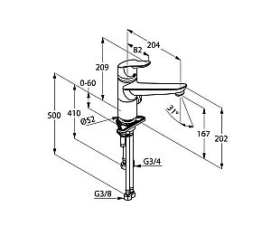 Смеситель для кухни Kludi Objekta 325770575 купить в интернет-магазине сантехники Sanbest