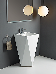 Раковина напольная WeltWasser Leerbach 10000013335 белая купить в интернет-магазине Sanbest