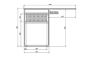 Тумба с раковиной Aquanet Токио 236916 120 белый для ванной в интернет-магазине Sanbest
