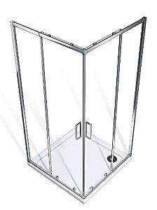 Душевой уголок Good Door Spirit 90х90 СП00024 стекло прозрачное/профиль хром купить в интернет-магазине Sanbest