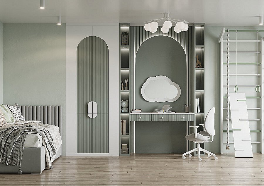 Зеркало Акватон Каспер Облако 1A283602CRE20 белое матовое в ванную от интернет-магазине сантехники Sanbest