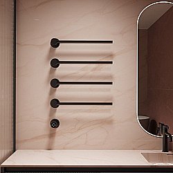 Полотенцесушитель электрический Vincea VTD-2H1MB черный, таймер купить в интернет-магазине сантехники Sanbest