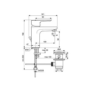 Набор смесителей Ideal Standard Ceraflex BD005AA купить в интернет-магазине сантехники Sanbest