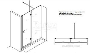 Душевой уголок Roca Metropolis 140x90 хром прозрачное стекло купить в интернет-магазине Sanbest