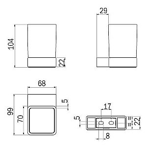 Стакан Inda Indissima A88100CR21 хром купить в интернет-магазине сантехники Sanbest