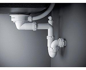 Сифон для кухонных моек Paulmark Trust PM1022-CR хром купить в интернет-магазине сантехники Sanbest