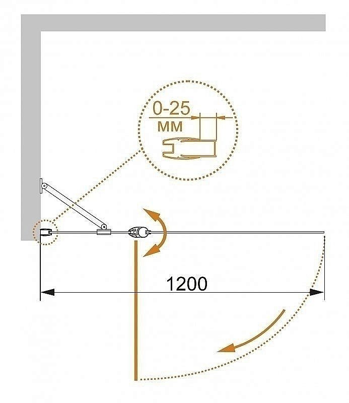 Шторка для ванны Cezares ECO-V-11-120/140 купить в интернет-магазине Sanbest