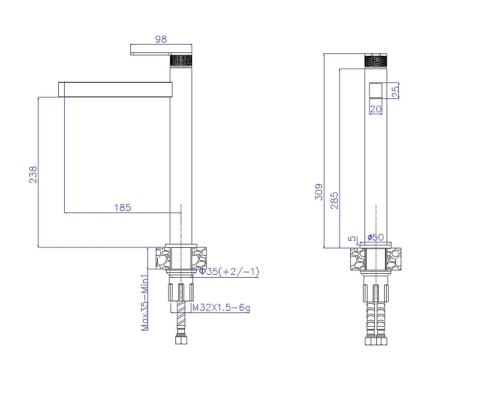 Смеситель для раковины BelBagno DELTA DEL2.0-LMC-IN-W0 сатин купить в интернет-магазине сантехники Sanbest