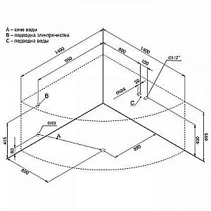 Акриловая ванна Aquanet Palau 205535 140 с к/с купить в интернет-магазине Sanbest